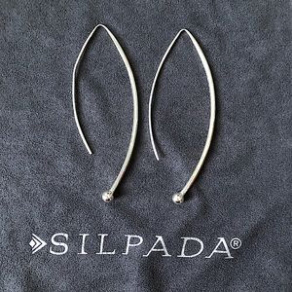 Vintage Silpada Spheres on Wires Drop Earrings